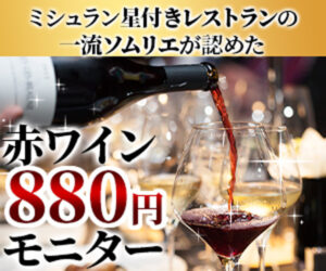 赤ワイン880円モニター